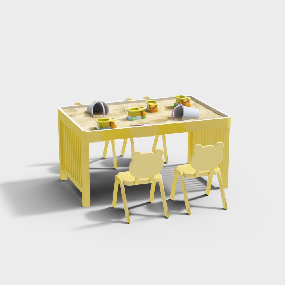 ชุดโต๊ะทรายและเก้าอี้สำหรับเด็กสวนสนุก