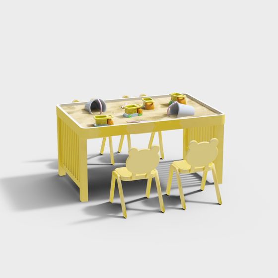ชุดโต๊ะทรายและเก้าอี้สำหรับเด็กสวนสนุก