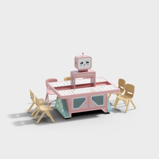 Playful Children’s Game Table 3D model