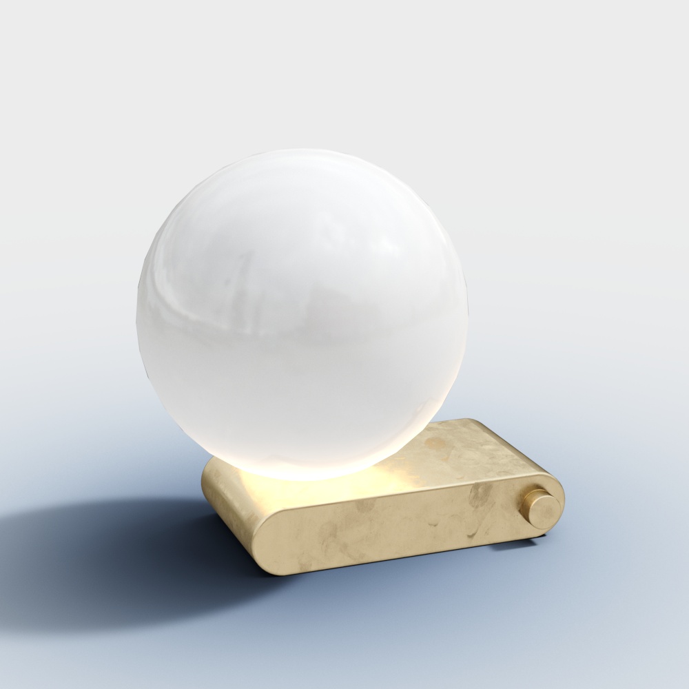 Crystal Ball Base Lamp 3D model