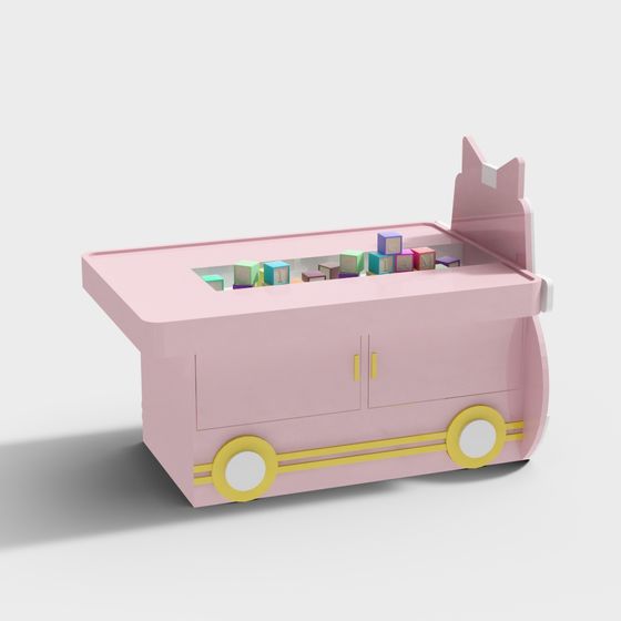 Whimsical Childhood Train Box 3D model