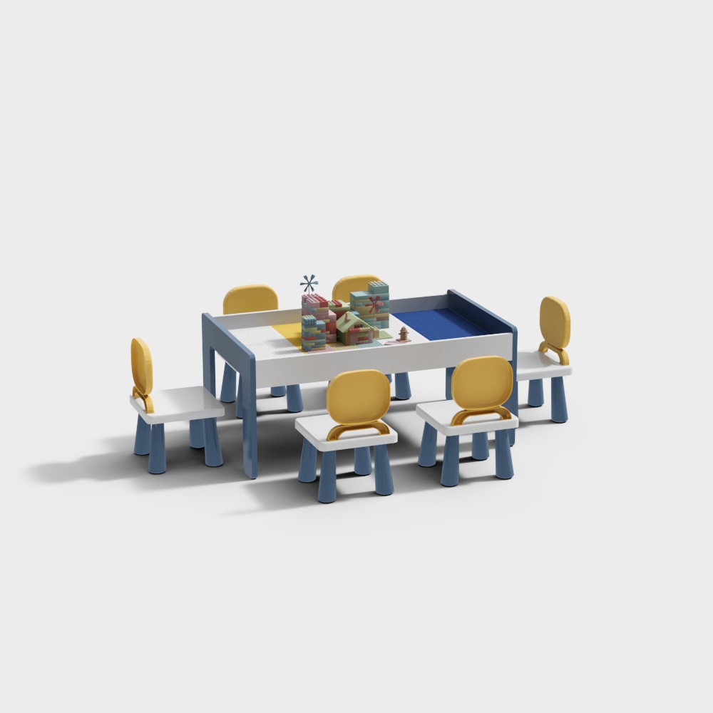 Combinación de mesa y silla educativa para niños