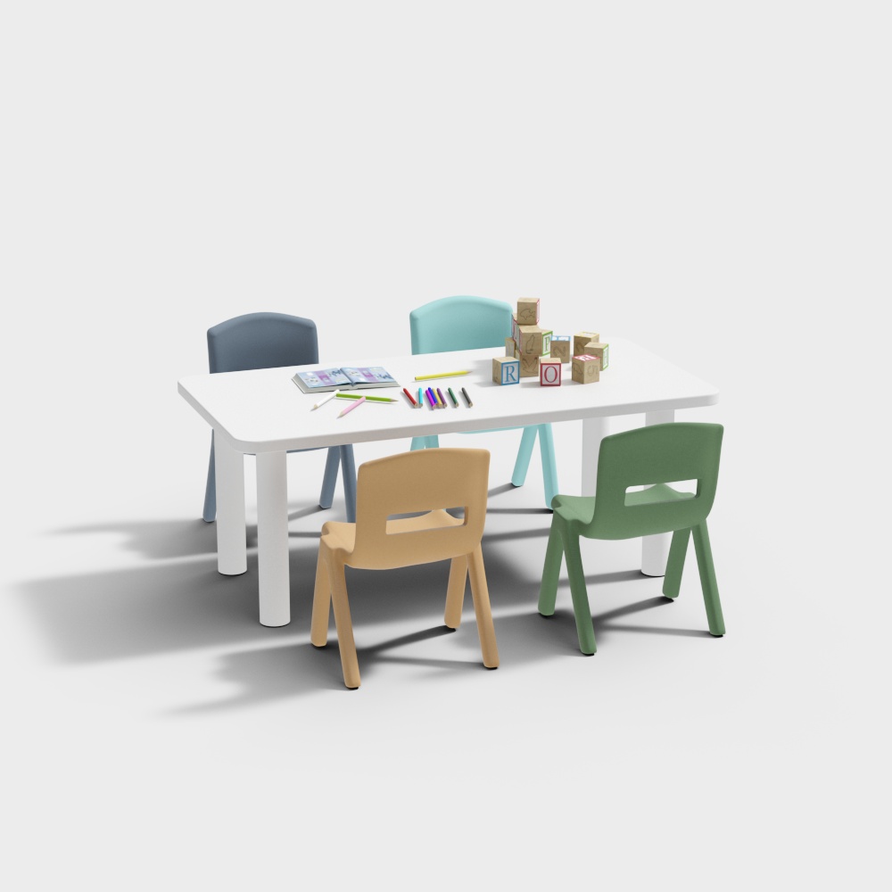 Kindergarten children's table and chair combination