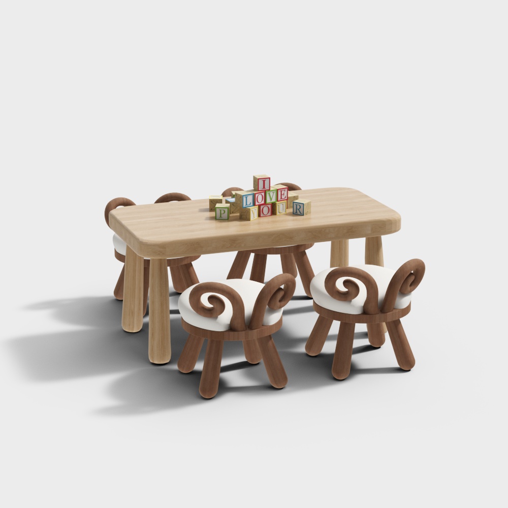 Kindergarten children's table and chair combination