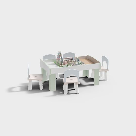 Children's Puzzle Table 3D model