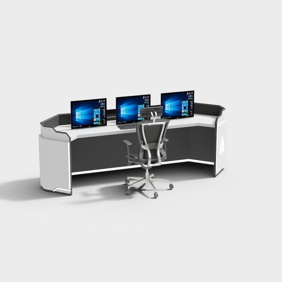 Modern Office Desk 3D model