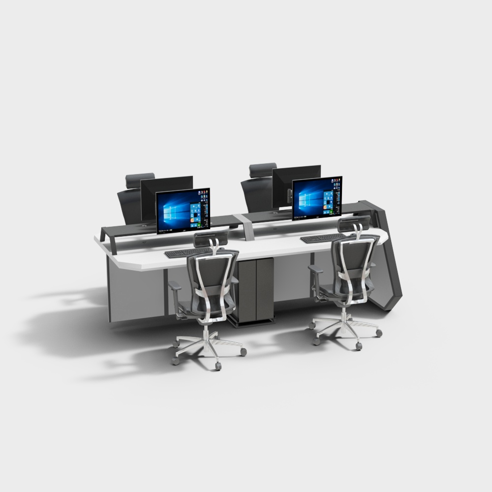 Combinación de escritorio y silla de computadora de oficina