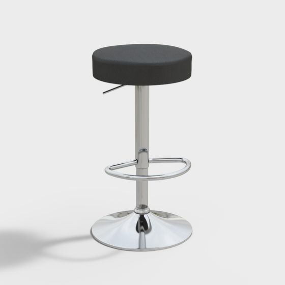 Stylish Minimalist Bar Stool 3D model