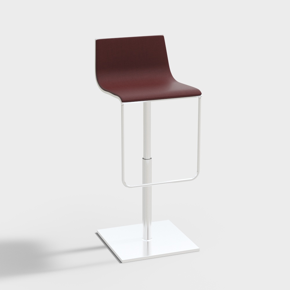 Elegant Minimalist Bar Stool 3D model