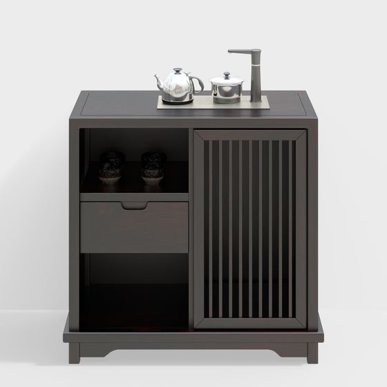 Chic 3D Tea Cabinet Model for Contemporary Spaces