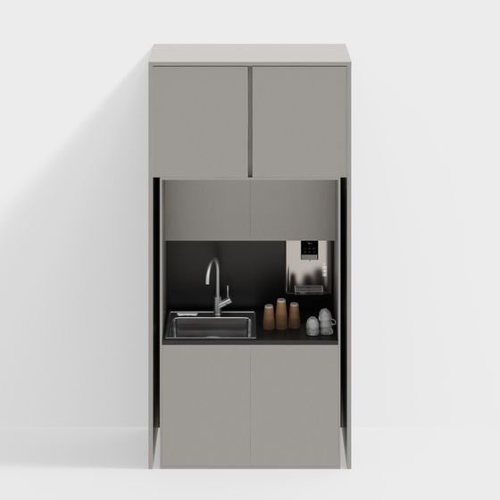 Minimalist Water Dispenser 3D model for Modern Spaces
