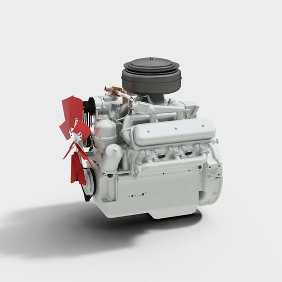 Detailed Low-Polygon Engine 3D Model for Creative Projects