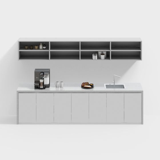 Urban Kitchen Low-Poly 3D model