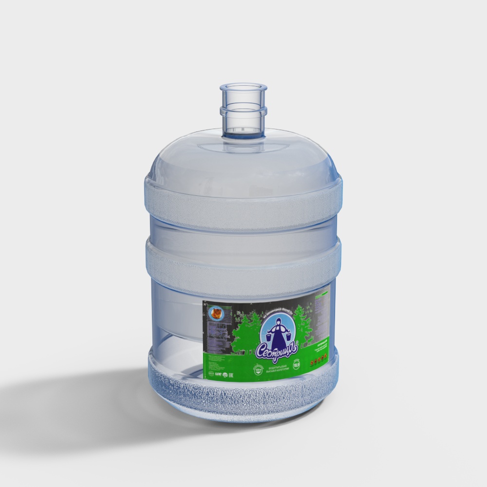Realistic Large Water Bottle 3D model