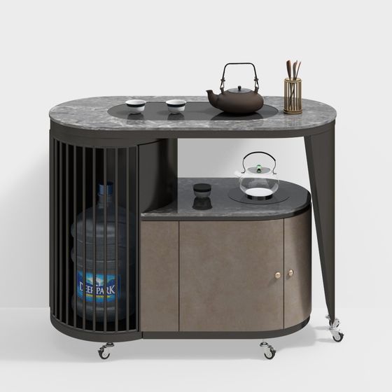 Elegant 3D Tea Table Model for Modern Interiors