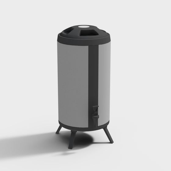 City Light Trash Can 3D model for Modern Environments