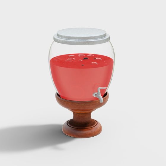 Stylish Glass Water Bottle 3D model