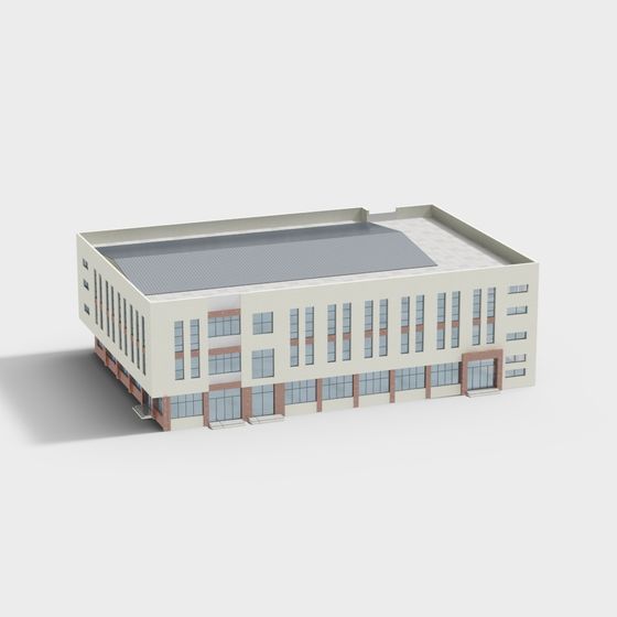 Urban Light Low Polygon Building 3D model