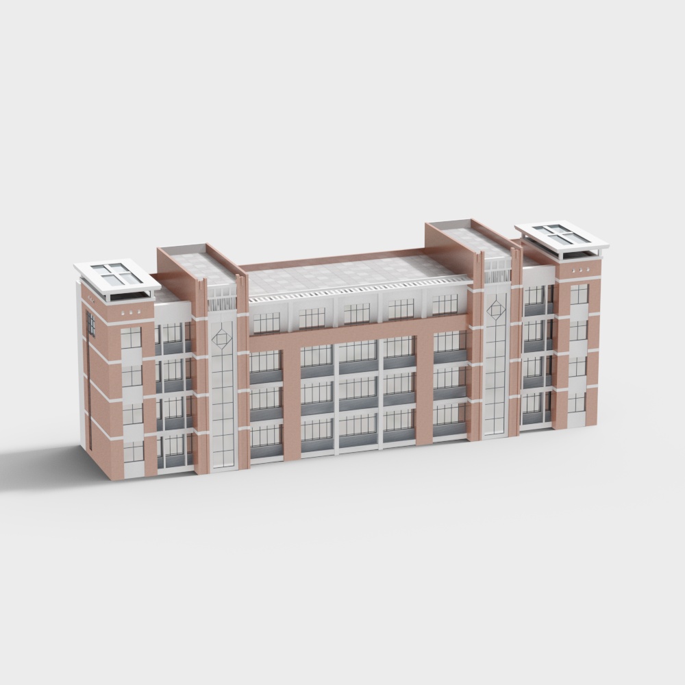 Serene Urban Oasis 3D Model Architecture