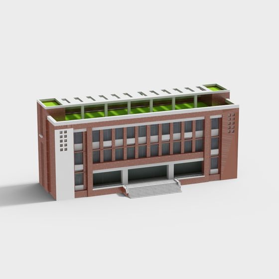 Modern Low-Polygon Architecture 3D model