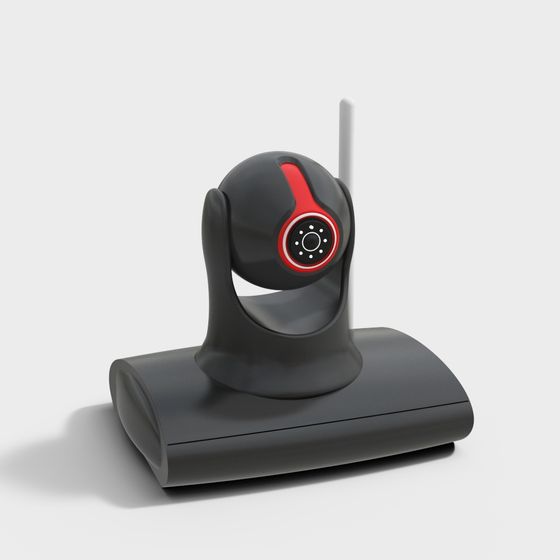 Futuristic Low-Poly 3D Camera Model