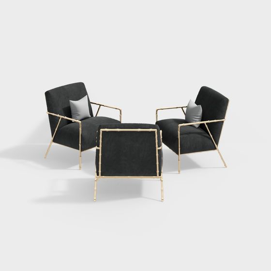 Elegant 3D Seating Combination Model