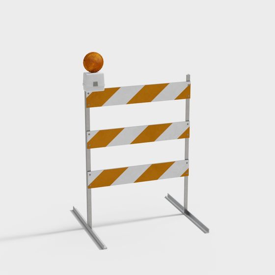 Low-Poly Traffic Barrier 3D Model for Urban Calm
