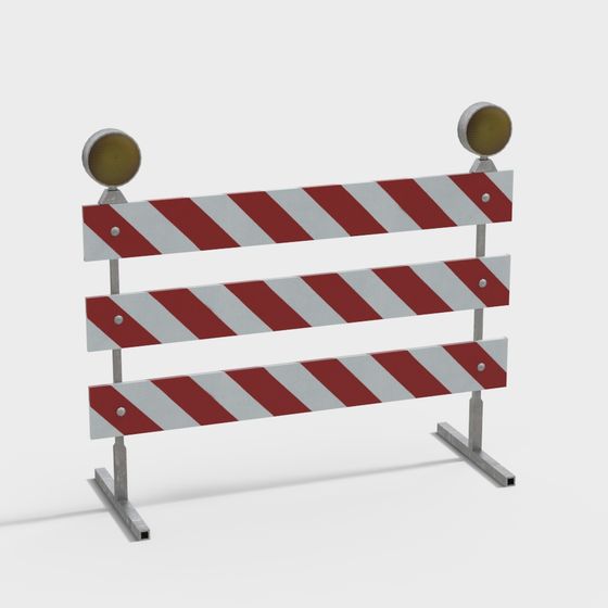 Modern Traffic Barrier 3D Model