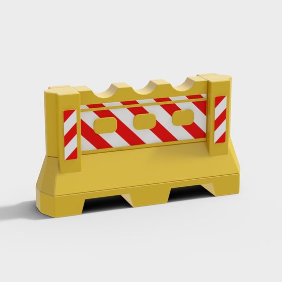 Vibrant City Traffic Barrier 3D model
