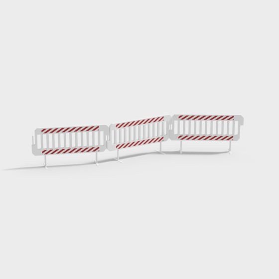 Elegant Low-Poly Safety Barrier 3D model for Creative Use