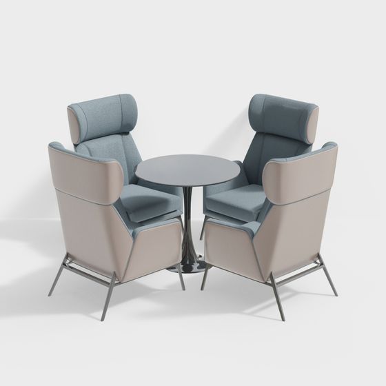 Stylish Urban Living Room 3D model