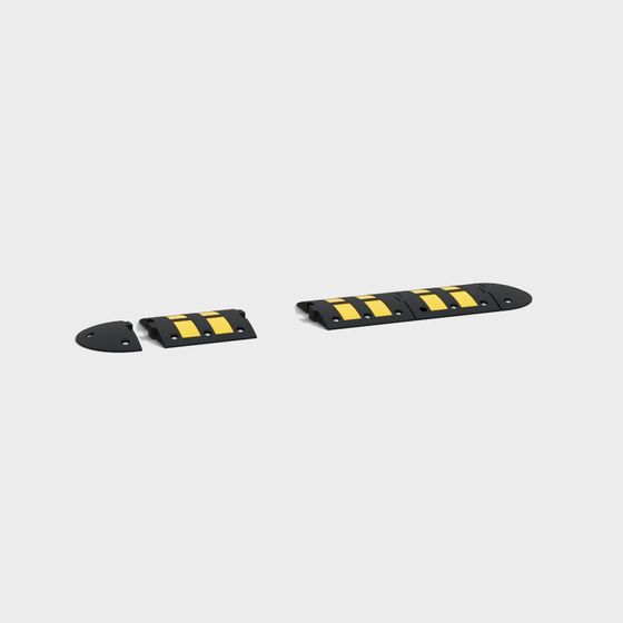 City Speed Bump Low-Poly 3D Model
