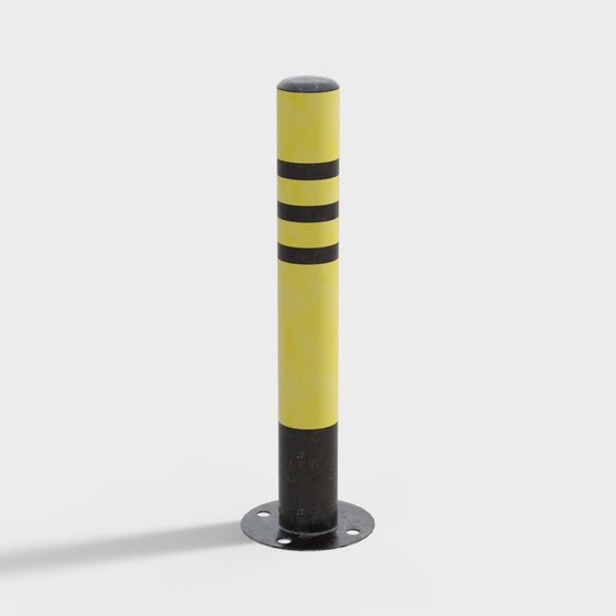 Traffic Bollard 3D model for Urban and Rural Settings
