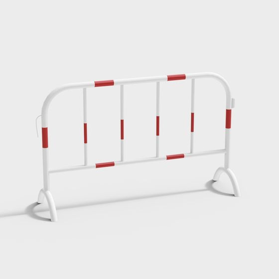 Modern Low-Poly Roadblock Barrier 3D model
