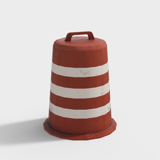 Realistic Low-Poly Traffic Cone 3D model