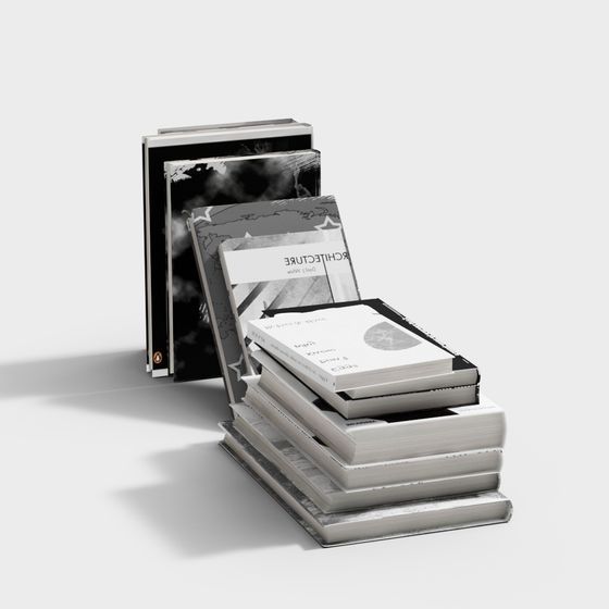 Realistic Bookshelf 3D Model for Modern Applications