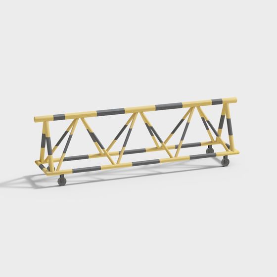 Stylish Mobile Barrier 3D model for Urban Safety