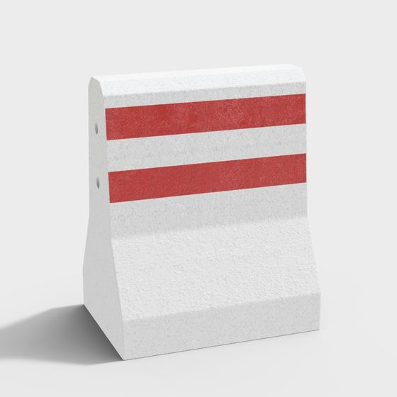 Urban Barrier Low-Poly 3D model