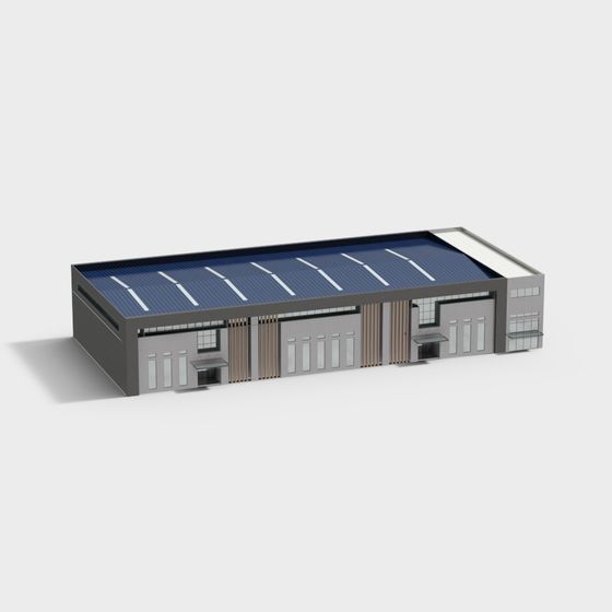 Industrial Warehouse 3D model featuring Unique Charm