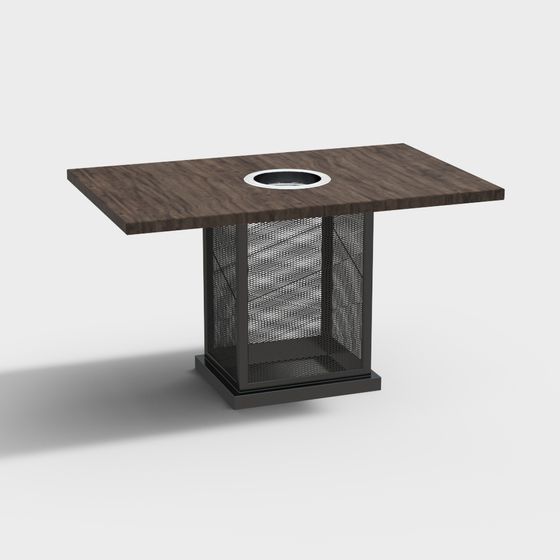 Stylish Low Poly Dining Table 3D model
