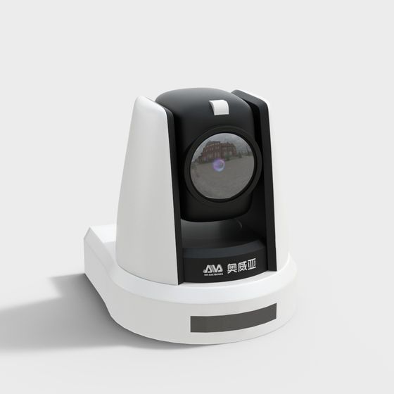Stylish 3D Model of Smart Surveillance Camera