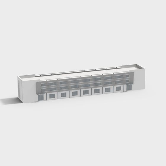 Urban Industrial Warehouse 3D model