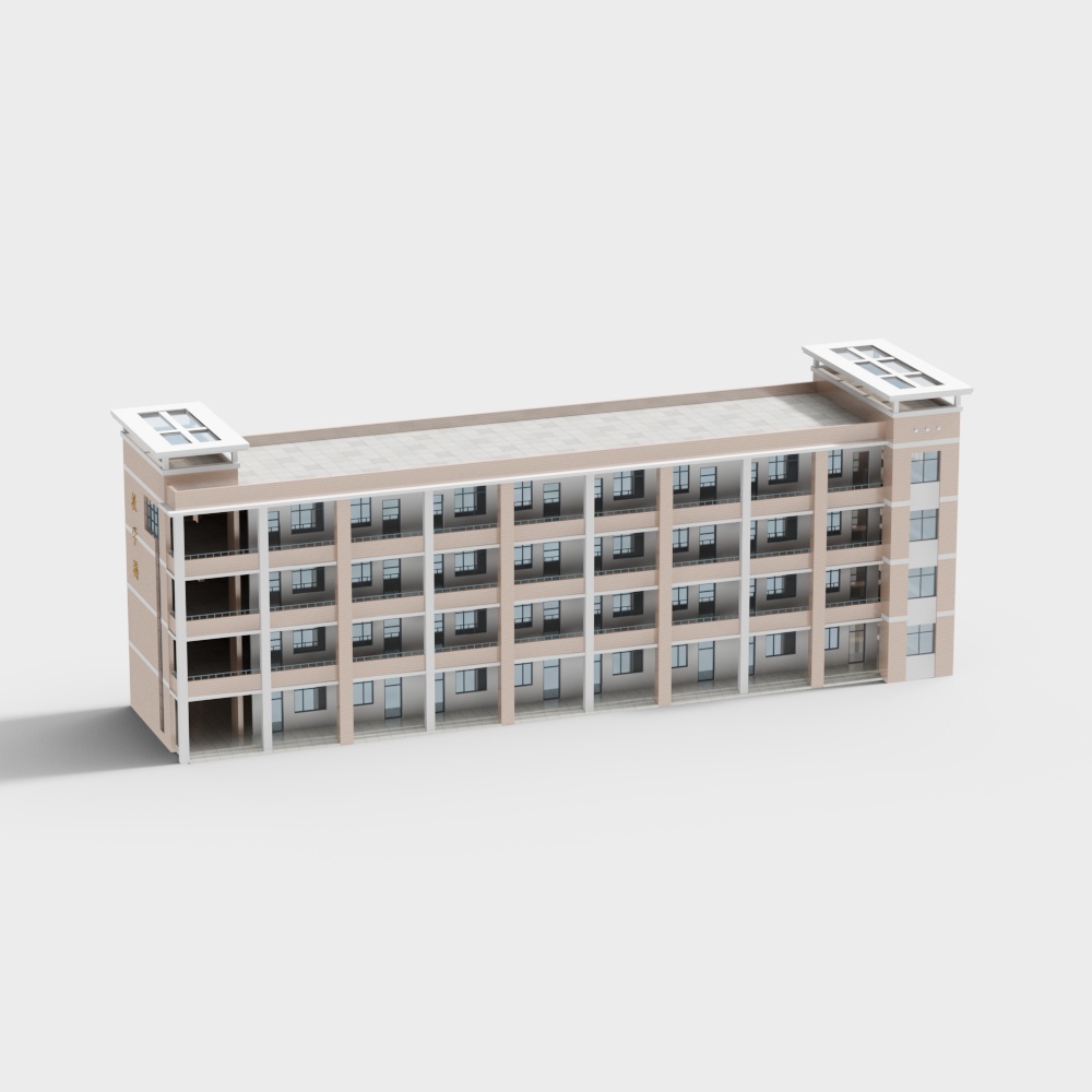 Minimalist Educational Building 3D model