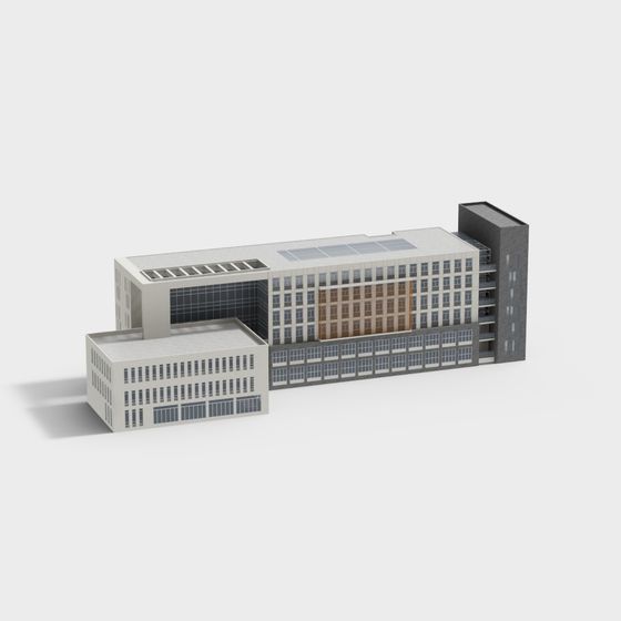 Stylish Urban Skyline 3D Model