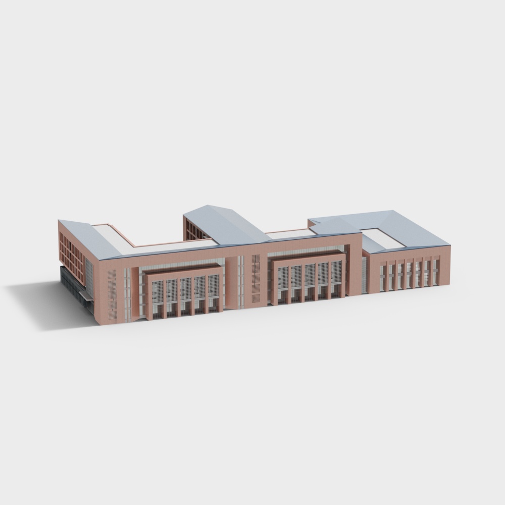 Low Poly Modern Building 3D model