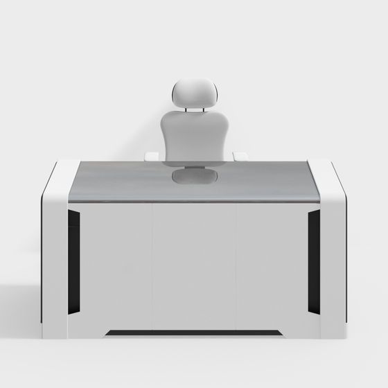 Modern Minimalist Office Desk 3D model