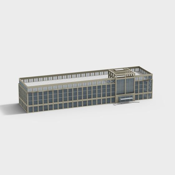Futuristic Industrial Warehouse 3D model