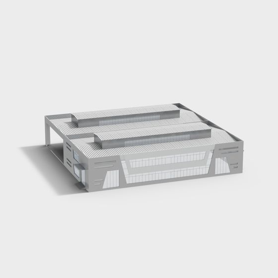 City of Light Futuristic Building 3D Model for Creative Uses