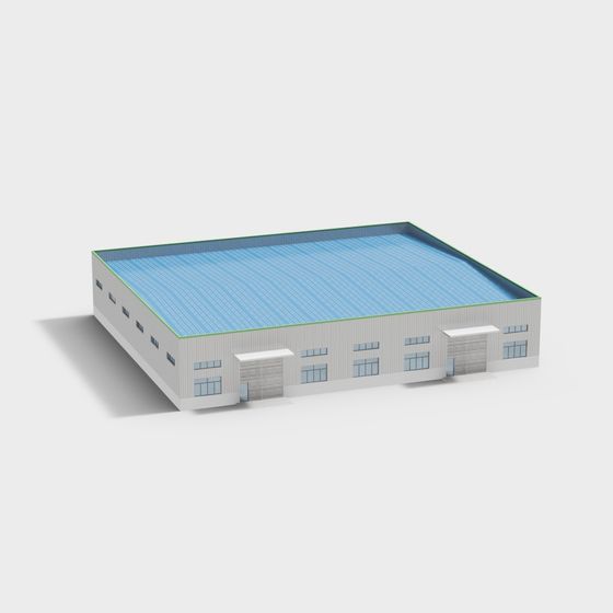 Realistic Industrial Warehouse 3D Model