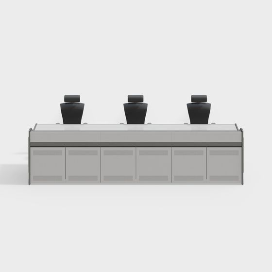 Stylish Low-Poly Conference Table 3D Model for Workspaces